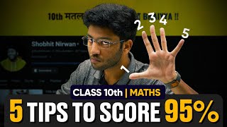 5 Tips to Score 95 in Maths Class 10th🔥 Maths Strategy Class 10 2023 [upl. by Wilkens]