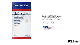 Leukomed T Plus Dressing 10cm x 30cm pad size 5cm x 25cm Pack of 50 72382 04 [upl. by Nocaed]