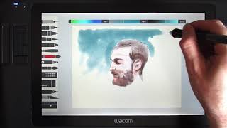 Cintiq 12WX speed drawing with Tayasui sketches [upl. by Alcot348]