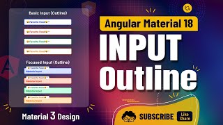 Angular 18 Stylish Input outline in Angular Material tutorial  Material 3 Design [upl. by Einahc339]