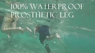 Leg amputee Swimming with prosthesis leg [upl. by Owena]