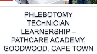 Pathcare Phlebotomy learnership program open  Application progress [upl. by Conrad514]