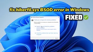 FIXED hiberfilsys BSOD error [upl. by Fredric]