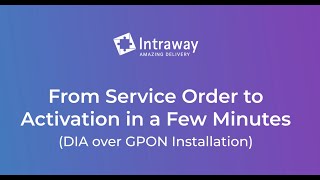 Install DIA over GPON in minutes with Symphonica [upl. by Liuqnoj]