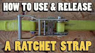 How To Undo amp Release a Ratchet Strap  Professional Load Securement amp Strapping Tips [upl. by Cleasta]