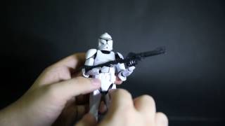 Star Wars Bandai 1 12th Scale Clone Trooper Model Kit Review [upl. by Llecrad]