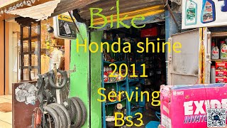 Honda Shine Model 2011 bs3 Servicing Born Hero stylish [upl. by Leroj251]