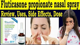 Fluticasone propionate nasal spray usp 50 mcg  Uses Side Effects Dose Uses in pregnancy [upl. by Aimo245]