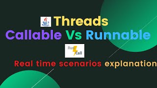 Difference between Callable and Runnable interface  Callable and Runnable  Threads in Java [upl. by Oirasan]