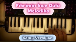 Fikrimin İnce Gülü  Kolay Melodika  Melodika ile Nasıl Çalınır melodika melody [upl. by Hcab]