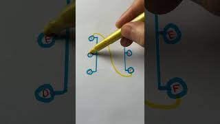 Connect letters without cross the lines youtubeshorts shortsvideo drawing satisfying explore [upl. by Fahey]