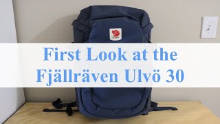 New Backpack with a New Waterproof Material  First Look at the Fjällräven Ulvö 30 [upl. by Eyt]