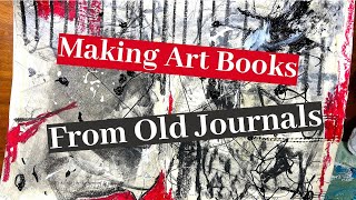 Making Art Books From Old Journals [upl. by Jolene]