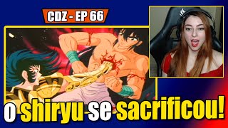 Ycass  Vendo Shiryu derrota Shura de CapricÃ³rnio  Os Cavaleiros do ZodÃ­aco EP 66 REACT [upl. by Sirapal]