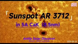 sunspot AR3712 in 5A CaK20240618 4 [upl. by Lanahtan489]