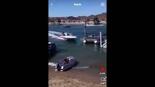 Jet Boat Crash at Road Runner This is what happens when you loose power in a jet no steering [upl. by Johna171]