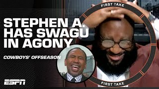 FIGURE IT OUT 🤬 Swagu AGITATED by Stephen A patronizing the Cowboys  First Take [upl. by Htepsle947]