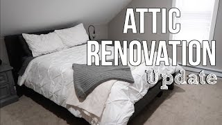 HOME RENOVATION  ATTIC MASTER BEDROOM  UPDATE [upl. by Kjersti201]