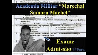 EXAME DE ADMISSÃO HISTORIA Academia Militar  1ª parte [upl. by Nhaj]