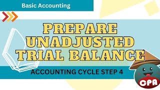 Prepare Unadjusted Trial Balance Filipino [upl. by Short570]