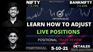 Adjusting Position in the Live Trade  1 Lakh Profit  05October2021  Optionables [upl. by Sou638]