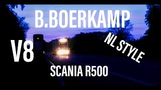 BBOERKAMP SCANIA R500 V8 OPEN PIPE HOLLAND STYLE [upl. by Uba326]