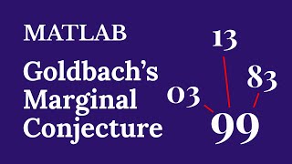 Verifying Goldbachs Marginal Conjecture in MATLAB [upl. by Ailongam]