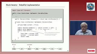 Lecture 17 Iteration in Java  Making Data Structures UserFriendly  Stacks Queues and Bags [upl. by Yelnoc]