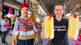 Best Syrian Food 🇸🇾 GIANT MILKSHAKES  Food Tour in Damascus Syria [upl. by Cheslie]