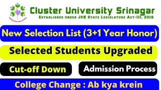 Selection list No 02 Ug 31 Year Honor Programs Students Upgraded What to do nowAdmission Process [upl. by Bilski]