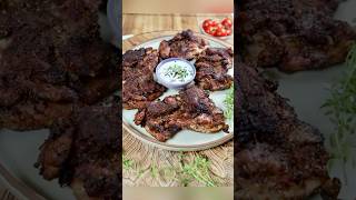 Crispy Oven Baked Chicken Thighs shorts short crispy [upl. by Llenyar500]