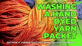 I hand dyed some yarn and steamed it Watch me wash it and how it turned out You wont believe it [upl. by Kcinnay]