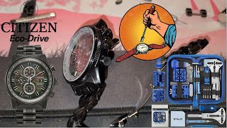 How To ResizeAdjust A Watch Band  Resizing Citizen Nighthawk EcoDrive Watch 🛠️⌚ [upl. by Htrahddis853]