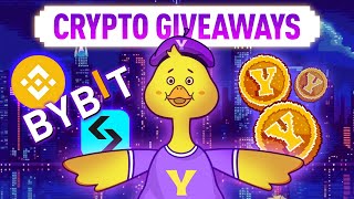 Crypto Giveaways In Action Binance BitGet amp ByBit Say YES To YesCoin [upl. by Esinel]