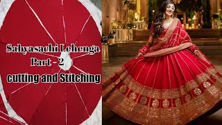 Part 2 Sabyasachi Bridal Lehenga Cutting And Stitching Kaliyon ki Cutting And Stitching lehenga [upl. by Weinrich622]