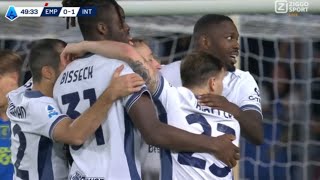 Davide Frattesi Goal Empoli vs Inter 01 Goal e Highlights estesi [upl. by Ruggiero232]