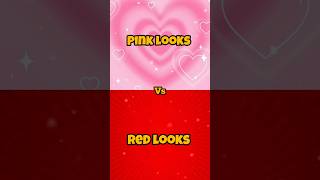 Pink looks🩷🆚Red looks❤️shorts statusvideo trendingshorts tiktokmashup [upl. by Esiole]