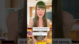 Je mehr ich lerne deutschkurs learngerman german lerndeutsch deutschlernen germancourse [upl. by Serles655]