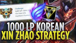 Tarzaned  1000 LP KOREAN XIN ZHAO STRATEGY  CHALLENGER JUNGLER [upl. by Ericha]