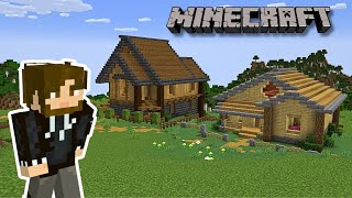 Building Custom Villager Houses in Minecraft Survival  Minecraft Lets Play [upl. by Oidivo406]