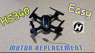 Holy Stone HS340 Mini Drone Motor Replacement DIY Only 3 Tools HolyStone fly HS340 Drones [upl. by Mamie714]