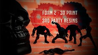 3D Print 3rd party resin on Form 2 with Liqcreate Charcoal Black [upl. by Aissilem144]