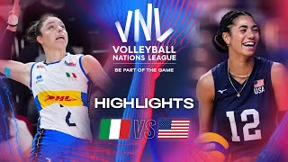 🇮🇹 ITA vs 🇺🇸 USA  Highlights  Week 3  Womens VNL 2024 [upl. by Eohce]