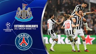 Newcastle United vs Paris SaintGermain Extended Highlights  UCL Group Stage MD 2  CBS Sports [upl. by Touber784]