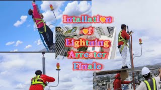 installation of lightning arrester part 2 finale BY JHON KYLIE MIX VLOGelectrical [upl. by Halak]