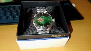 Seiko Presage Cocktail Time Green Dial quotGrasshopperquot Open Heart [upl. by Ut]