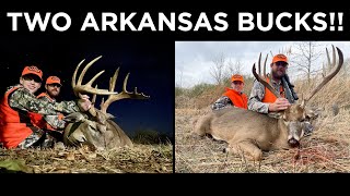 TWO Beautiful Arkansas Bucks  Rifle Hunting [upl. by Kasevich982]