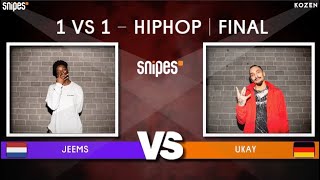 SNIPES FUNKIN STYLEZ 2019  HIP HOP FINAL  JEEMS vs UKAY [upl. by Vina]