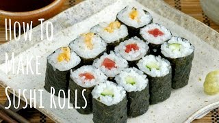 How To Make Sushi Rolls Hosomaki Recipe 細巻きの作り方 （レシピ） [upl. by Ahsya157]