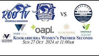 Kookabburra Women’s Premier Seconds One Day Rd 6 [upl. by Ojybbob65]